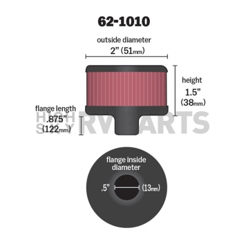K & N Filters Crankcase Breather Filter - 62-1010-1