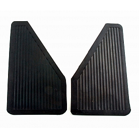 Highland Mud Flap - Black Satin Rubber Set Of 2 - 1058700