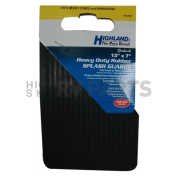 Highland Mud Flap - Black Satin Rubber Set Of 2 - 1058700-1