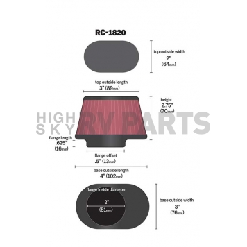 K & N Filters Air Filter - RC-1820-1