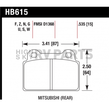 Hawk Performance Brake Pad - HB615F.535-1