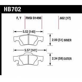 Hawk Performance Brake Pad - HB702Z.662