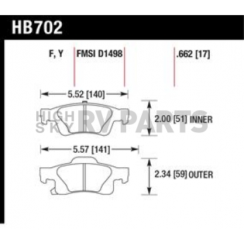 Hawk Performance Brake Pad - HB702Z.662