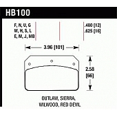 Hawk Performance Brake Pad - HB100J.480