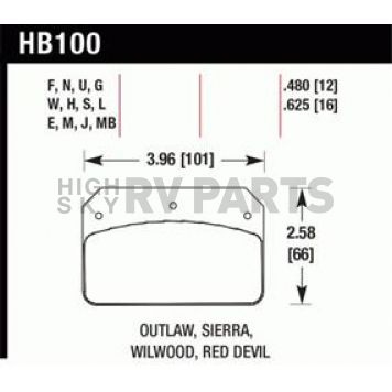 Hawk Performance Brake Pad - HB100J.480