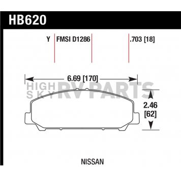 Hawk Performance Brake Pad - HB620Y.703-1