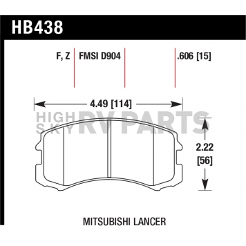 Hawk Performance Brake Pad - HB438F.606-1