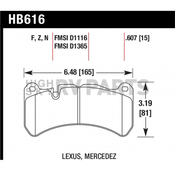 Hawk Performance Brake Pad - HB616N.607-1