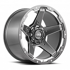 Grid Wheel GD04 - 18 x 9 Black With Natural Accents - GD0418090655G108