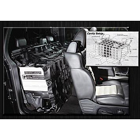 Quarantine Restraints Interior Cargo Net - Rear Seat Of Vehicles 60 Inch Polyester Webbing - QABIRN