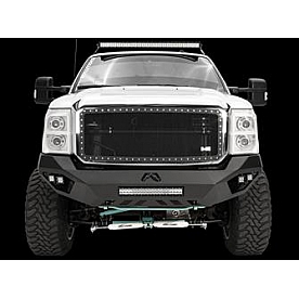 Fab Fours Bumper Vengeance 1-Piece Design Steel Black - FS11-V2551-1