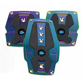 NRG Innovations Accelerator Brake and Clutch Pedal Pad Set Sports Style - PDL200MC