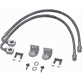 Rubicon Express 24 Inch Front Brake Line Set Stainless Steel - RE15301