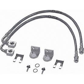 Rubicon Express 24 Inch Front Brake Line Set Stainless Steel - RE15301