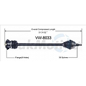 TrakMotive CV Axle Shaft - VW-8033