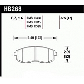 Hawk Performance Brake Pad - HB268F.606