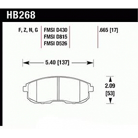 Hawk Performance Brake Pad - HB268F.606