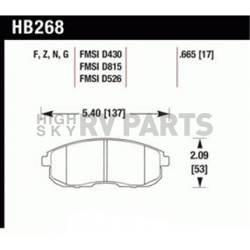 Hawk Performance Brake Pad - HB268F.606