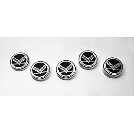 American Car Craft Fluid Cap Cover Set 053099BLK