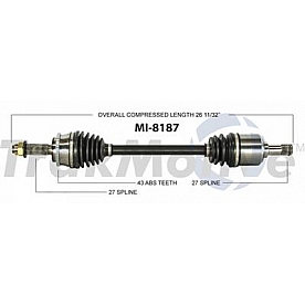 TrakMotive CV Axle Shaft - MI-8187