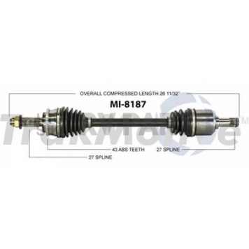 TrakMotive CV Axle Shaft - MI-8187