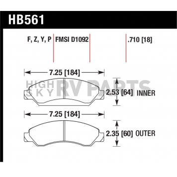 Hawk Performance Brake Pad - HB561P.710-1