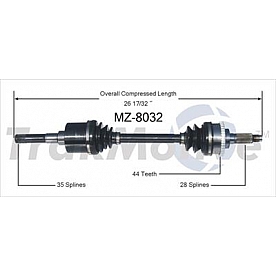 TrakMotive CV Axle Shaft - MZ-8032