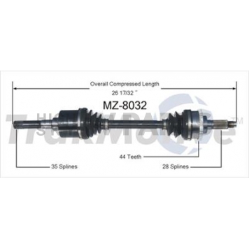 TrakMotive CV Axle Shaft - MZ-8032