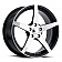 Ultra Wheel F-55 455 - 18 x 8 Black With Diamond Cut Face - 455-8812U+35