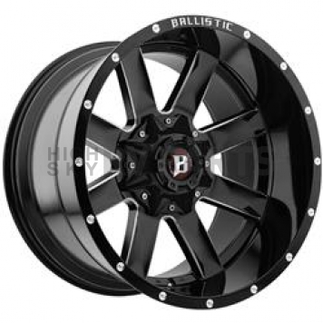 Ballistic Wheels 959 Rage - 20 x 10 Gloss Black With Natural Accents - 959200267-19GBX
