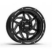 Grid Wheel GD14 - 22 x 12 Black With Natural Accents - GD1422120880M424