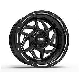 Grid Wheel GD14 - 22 x 12 Black With Natural Accents - GD1422120880M424