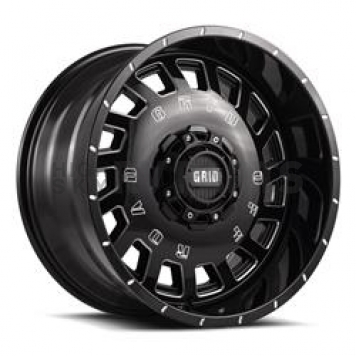 Grid Wheel GD03 - 18 x 9 Black With Natural Accents - GD0318090550M0010