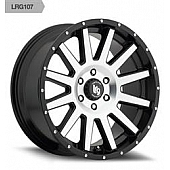 LRG Wheels 107 Series - 20 x 9 Black With Natural Accents - 0729055325