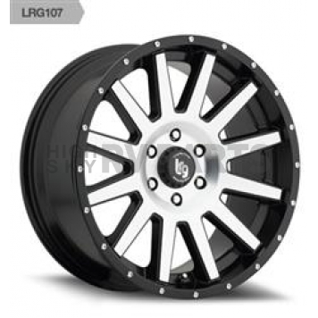 LRG Wheels 107 Series - 20 x 9 Black With Natural Accents - 0729055325