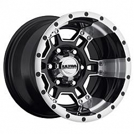 Ultra Wheel Mongoose 178 - 15 x 10 Black With Diamond Cut Accents - 178-5165B