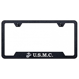 Automotive Gold License Plate Frame GFUSMCERB