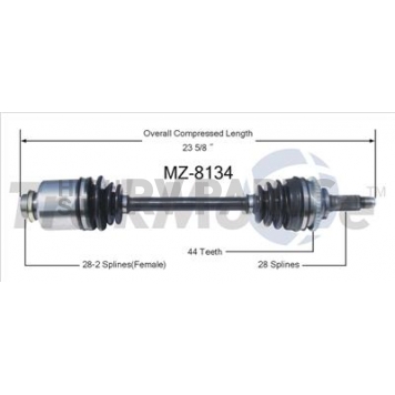 TrakMotive CV Axle Shaft - MZ-8134