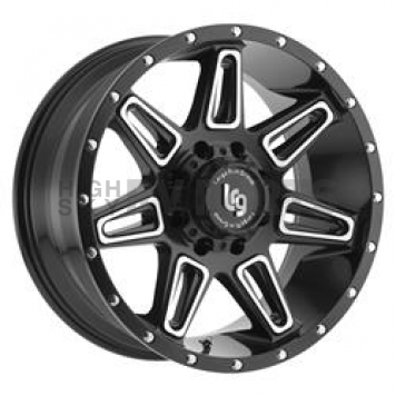 LRG Wheels Burst Series - 22 x 10 Black With Natural Accents - 722082324N