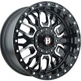 Ballistic Wheels 969 Tomahawk - 20 x 10 Black With Natural Accents - 969200870-24GBM