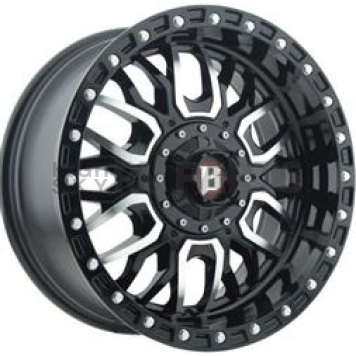 Ballistic Wheels 969 Tomahawk - 20 x 10 Black With Natural Accents - 969200870-24GBM