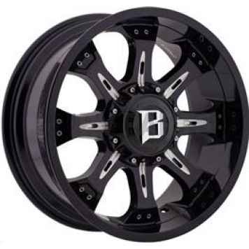 Ballistic Wheels 973 Scorpion - 20 x 9 Black With Natural Accents - 973290267+00GBX