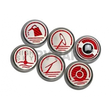 American Car Craft Fluid Cap Cover Set 043110RD