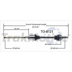 TrakMotive CV Axle Shaft - TO-8121