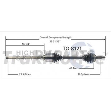 TrakMotive CV Axle Shaft - TO-8121