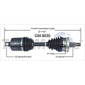 TrakMotive CV Axle Shaft - GM-8035