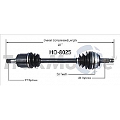 TrakMotive CV Axle Shaft - HO-8025