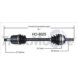TrakMotive CV Axle Shaft - HO-8025