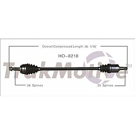 TrakMotive CV Axle Shaft - HO-8218