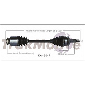 TrakMotive CV Axle Shaft - KA-8047